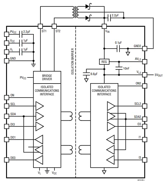 LTM2810 µModule® Isolators with Transformer Driver ADI Mouser